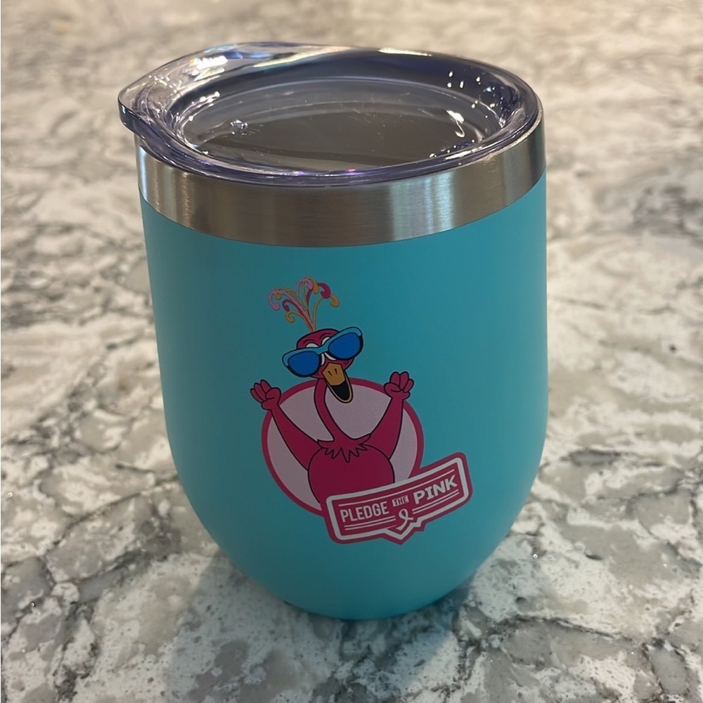 Pledge the Pink Flamingo Wine Tumbler